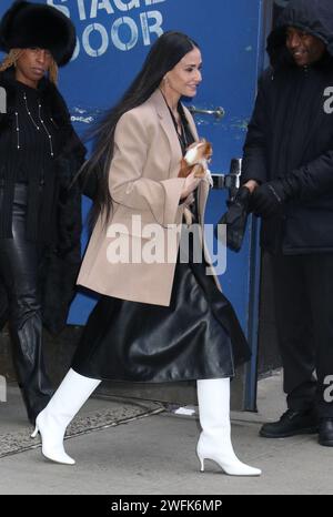 New York, NY, USA. Januar 31, 2024. Demi Moore wurde am 31. Januar 2024 bei Good Morning America in New York City gesehen. Quelle: Rw/Media Punch/Alamy Live News Stockfoto