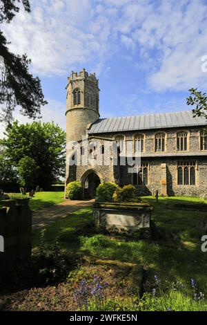 St. Nicholas Pfarrkirche, Potter Heigham Village, Norfolk Broads National Park, England, Großbritannien Stockfoto