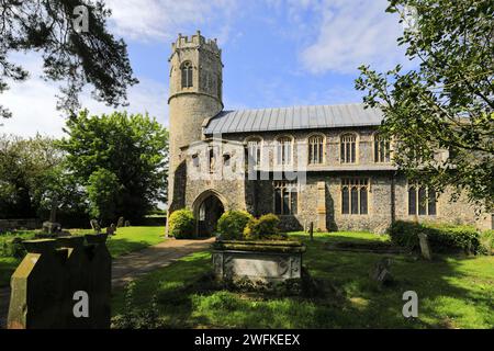 St. Nicholas Pfarrkirche, Potter Heigham Village, Norfolk Broads National Park, England, Großbritannien Stockfoto