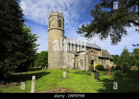St. Nicholas Pfarrkirche, Potter Heigham Village, Norfolk Broads National Park, England, Großbritannien Stockfoto