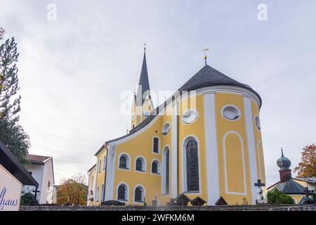 Kirche St. Sixtus in Schliersee Stockfoto