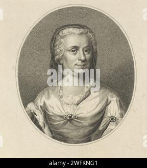 Porträt von Maria Louisa van Hessen -Kassel, Willem van Senus, nach Bernardus Accama (I), 1787 - 1834 Druck Porträt von Maria Louisa in einem Oval. Nordholland Papiergravur/Ätzung Stockfoto