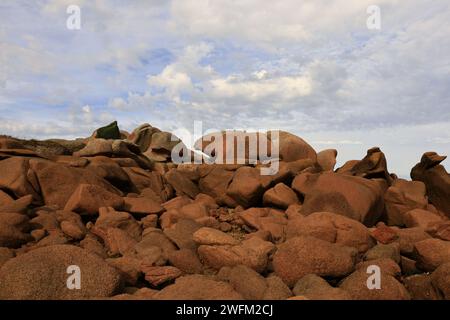 Renote Island ist eine Insel, die zur französischen Gemeinde Trégastel im Departement Côtes-d'Armor in der Bretagne gehört. Stockfoto