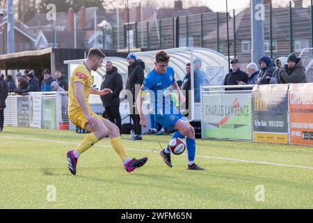 Basford United FC war Gastgeber von Warrington Rylands in der NPL Premier League 2024 Stockfoto