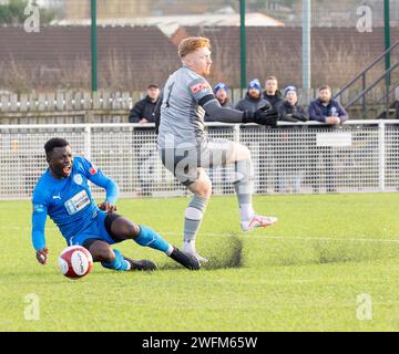 Basford United FC war Gastgeber von Warrington Rylands in der NPL Premier League 2024 Stockfoto