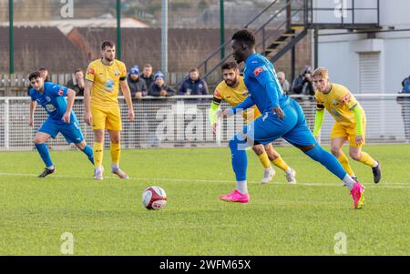 Basford United FC war Gastgeber von Warrington Rylands in der NPL Premier League 2024 Stockfoto