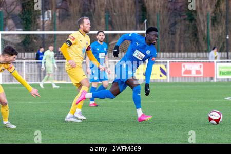 Basford United FC war Gastgeber von Warrington Rylands in der NPL Premier League 2024 Stockfoto