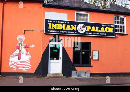 Äußere des Indian Palace Restaurants in Cherry Hinton, Cambridgeshire Stockfoto