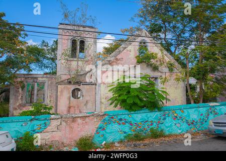 St. Francis Xavier Cathedral in der historischen Innenstadt von Nassau, New Providence Island, Bahamas. Stockfoto