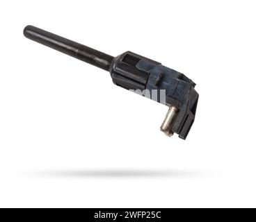 Außentemperatursensor, Wassertemperatursensor, isoliert. Autoersatzteile für die Reparatur in einer Fahrzeuggarage oder Werkstatt. Stockfoto