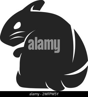 Hamster-Logo-Vorlage isoliert. Markenidentität. Symbol abstrakte Vektorgrafik Stock Vektor