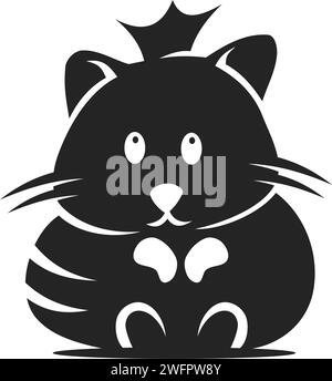 Hamster-Logo-Vorlage isoliert. Markenidentität. Symbol abstrakte Vektorgrafik Stock Vektor