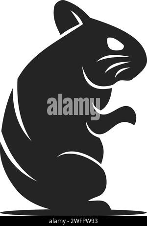Hamster-Logo-Vorlage isoliert. Markenidentität. Symbol abstrakte Vektorgrafik Stock Vektor