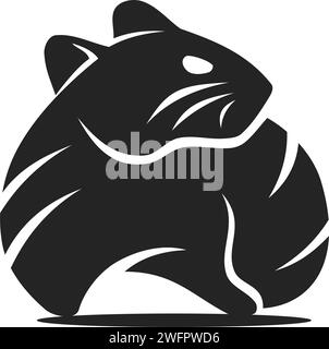 Hamster-Logo-Vorlage isoliert. Markenidentität. Symbol abstrakte Vektorgrafik Stock Vektor