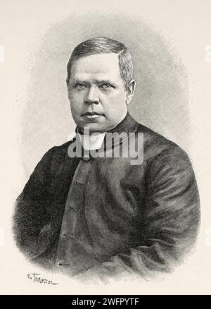 Canon James McFadden, der kämpfende Priester von Gweedore. Republik Irland. Drei Monate in Irland von Marie Anne de Bovet (1855–1935) Limerick und die Clare Coast 1889 Stockfoto