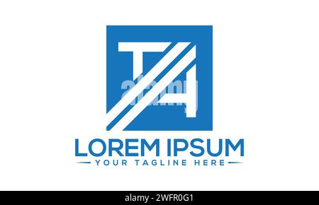 Logo-Design mit TA-Buchstaben. Stock Vektor