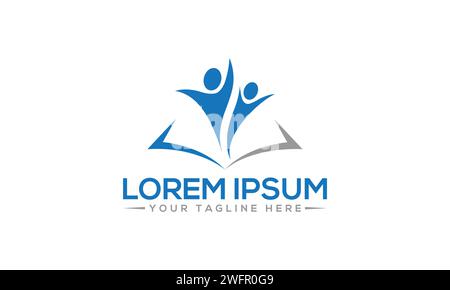 Design Des Education Logos. Kreatives und modernes Logo-Design für den Bildungsbereich. Stock Vektor