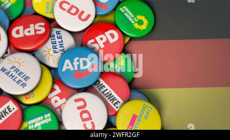 Parteien für Wahlen in Deutschland Stockfoto