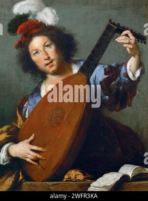 Kunsthistorisches Museum – Bernardo Strozzi – Ein Lautenspieler Stockfoto