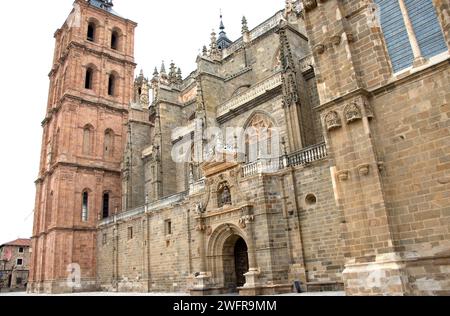 Astorga, Kathedrale 11-18. Jahrhundert. Leon Provinz, Castilla y Leon, Spanien. Stockfoto