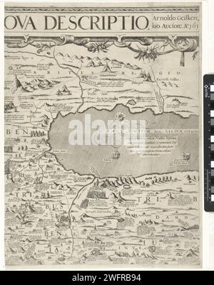 Karte von Palästina, Nicolaes van Geelkercken, nach Arnoldus van Geilkercken, 1621 drucken rechts von der Karte Palästinas, mit Inschriften, die sich auf die Ereignisse des Alten und Neuen Testaments beziehen. Nach Entwurf von: ItalyVerlag: Amsterdam Papier Radieren / Gravieren Karten, Atlanten Palästina. Israel Stockfoto