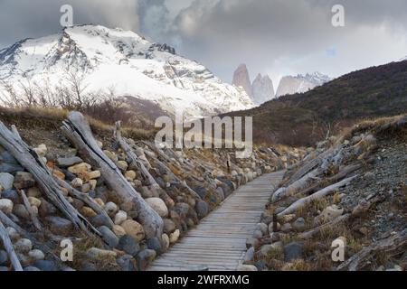 paisajes y miradores de torres del paine Stockfoto