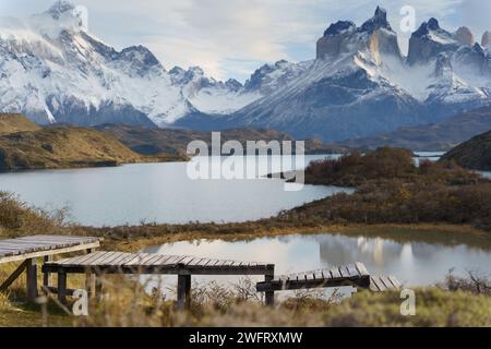 paisajes y miradores de torres del paine Stockfoto