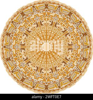 Muster alte maya- und aztekische Totems.Vektor-Illustration. Stock Vektor