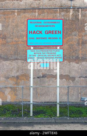 MOD Hack Green Secret Bunker cheshire, im Kalten Krieg als nukleare Sprengunterkunft benutzt, Kommandoposten jetzt ein Museum Stockfoto