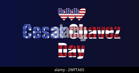 Cesar Chavez Day Stylis Textdesign Stock Vektor