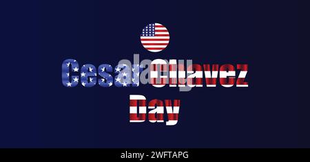 Cesar Chavez Day Stylis Textdesign Stock Vektor