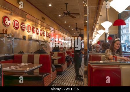 Ein traditionelles Diner in New York City. Fotodatum: Mittwoch, 24. Januar 2024. Foto: Richard Gray/Alamy Stockfoto