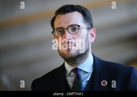 Edinburgh Scotland, UK 01 Februar 2024 Paul Sweeney MSP im schottischen Parlament. Credit sst/alamy Live News Stockfoto