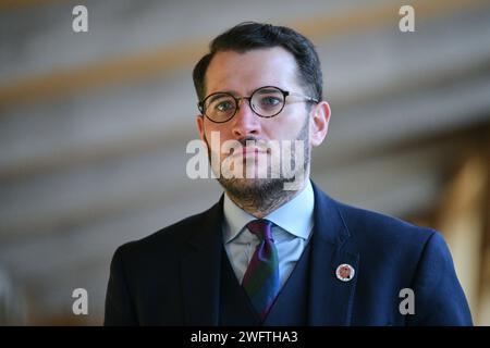 Edinburgh Scotland, UK 01 Februar 2024 Paul Sweeney MSP im schottischen Parlament. Credit sst/alamy Live News Stockfoto