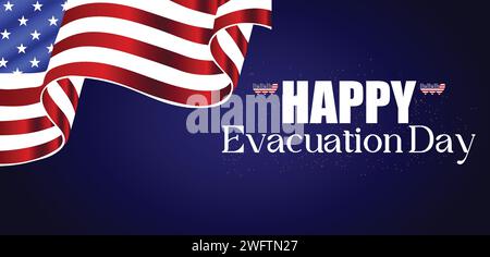 Happy Evakuation Day Text Illustration Design Stock Vektor