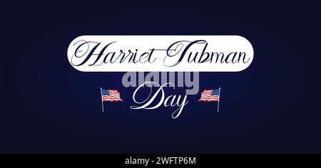 Happy Harriet Tubman Day Text Illustration Design Stock Vektor