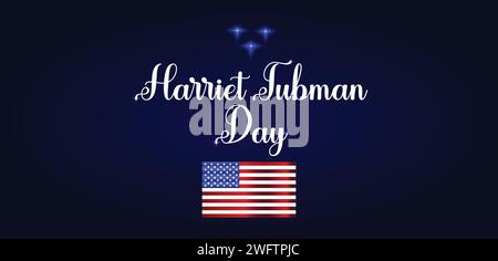 Happy Harriet Tubman Day Text Illustration Design Stock Vektor