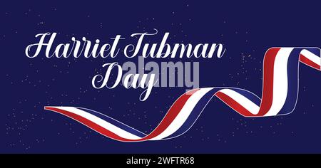 Happy Harriet Tubman Day Text Illustration Design Stock Vektor