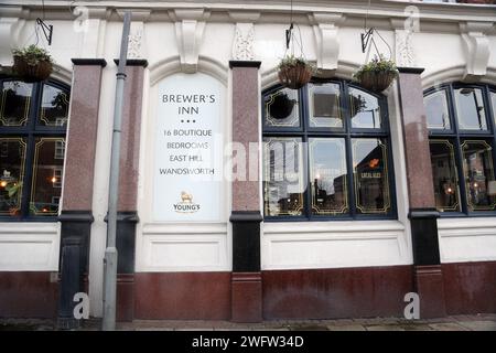 Äußere des Brewers Inn Pub Wandsworth London England Stockfoto