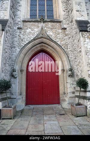 Eintritt zur HTB Onslow Square Church (St. Paul's Onslow Square Church), denkmalgeschütztes Gebäude, erbaut 1860 Architekt James Edmeston South Kensington Stockfoto