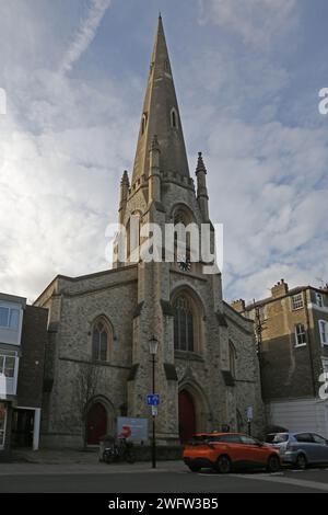 HTB Onslow Square Church (St Paul's Onslow Square Church) denkmalgeschütztes Gebäude, erbaut 1860 Architekt James Edmeston South Kensington London Engl Stockfoto