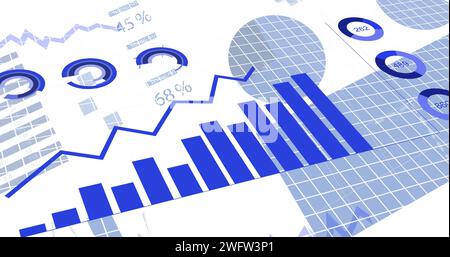 Bild der Verarbeitung von Finanzdaten über das Grid Stockfoto