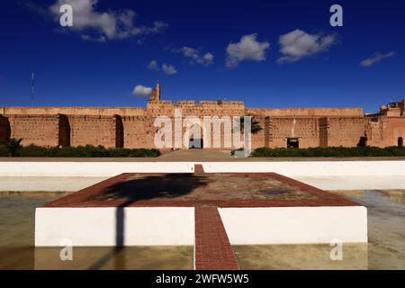 El-Badi-Palast ist ein zerstörten Palast in Marrakesch, Marokko Stockfoto
