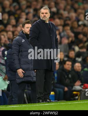 London, Großbritannien. 31. Januar 2024 - Tottenham Hotspur gegen Brentford - Premier League - Tottenham Hotspur Stadium. Tottenham-Manager Ange Postecoglou während des Premier League-Spiels gegen Brentford. Bildnachweis: Mark Pain / Alamy Live News Stockfoto