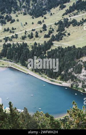 Foto am See im Nuria-Tal in Katalonien am 3. September 2018 Stockfoto