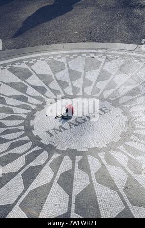 gedenkstätte für john lennon im Central Park in New york am 18. februar 2020 Stockfoto