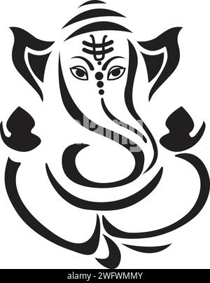 Lord ganesha Vektor-Illustration, Ganesh Chaturthi, Ganesh Icon in, Ganesh JI, Grußkarte Lord Ganpati, Festivals und Dekorative Stock Vektor