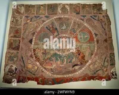 Wandteppich der Schöpfung, Girona Cathedral Museum Stockfoto