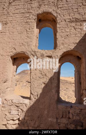 Das Kloster von Anba Hatre, auch bekannt als St. Simeon, Assuan, Ägypten Stockfoto