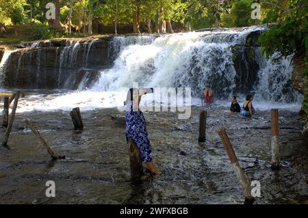 Phnom Kulen Wasserfall, Phnom Kulen Nationalpark, Kambodscha. Stockfoto